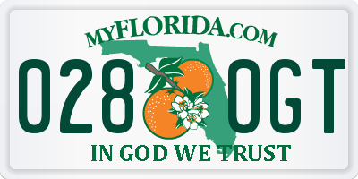 FL license plate 0280GT