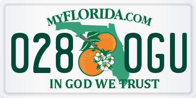 FL license plate 0280GU