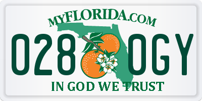 FL license plate 0280GY