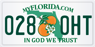 FL license plate 0280HT