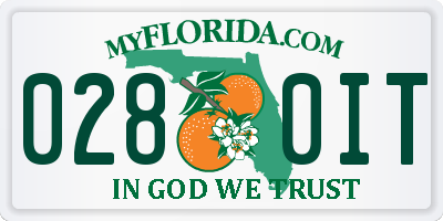FL license plate 0280IT