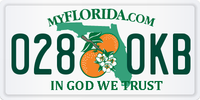 FL license plate 0280KB