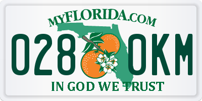 FL license plate 0280KM