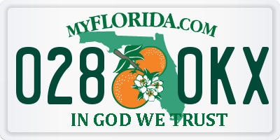 FL license plate 0280KX