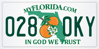 FL license plate 0280KY
