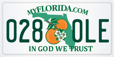 FL license plate 0280LE