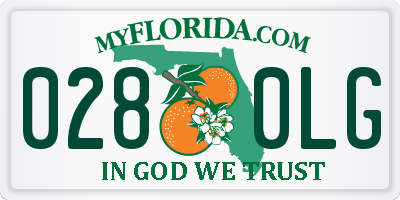 FL license plate 0280LG