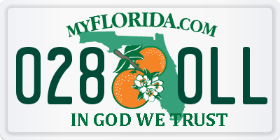 FL license plate 0280LL