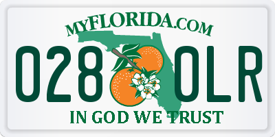 FL license plate 0280LR