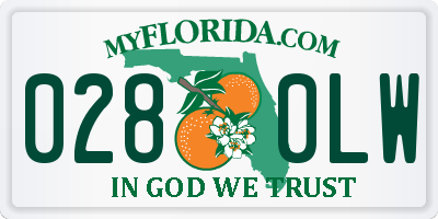 FL license plate 0280LW