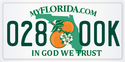FL license plate 0280OK