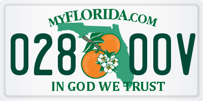 FL license plate 0280OV