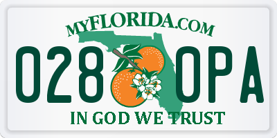 FL license plate 0280PA