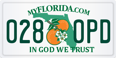 FL license plate 0280PD