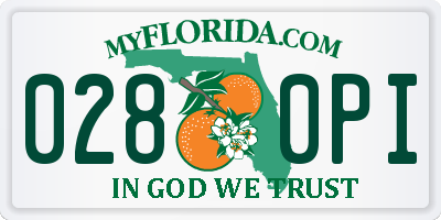 FL license plate 0280PI