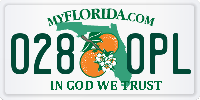 FL license plate 0280PL