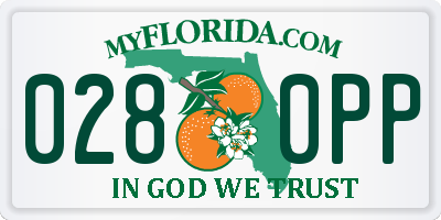FL license plate 0280PP