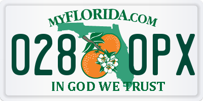 FL license plate 0280PX