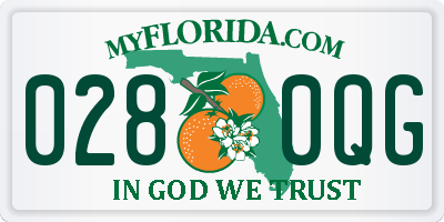 FL license plate 0280QG