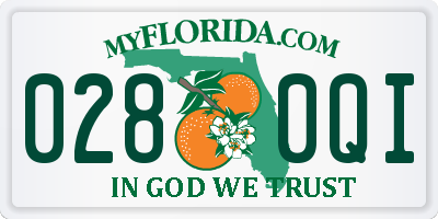 FL license plate 0280QI