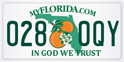 FL license plate 0280QY