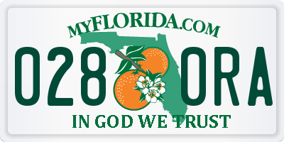 FL license plate 0280RA