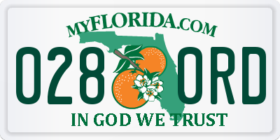 FL license plate 0280RD