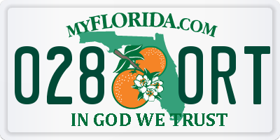 FL license plate 0280RT
