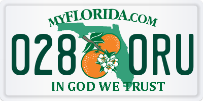 FL license plate 0280RU
