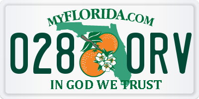 FL license plate 0280RV
