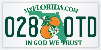 FL license plate 0280TD