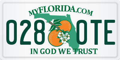 FL license plate 0280TE