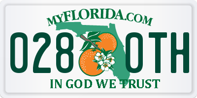 FL license plate 0280TH