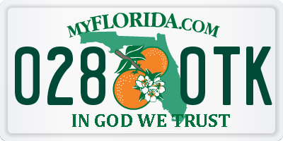 FL license plate 0280TK