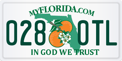 FL license plate 0280TL