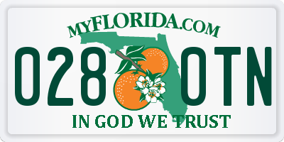 FL license plate 0280TN