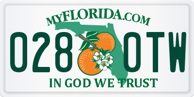 FL license plate 0280TW