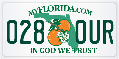 FL license plate 0280UR