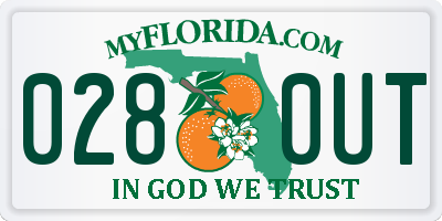 FL license plate 0280UT