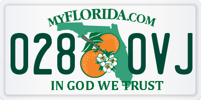 FL license plate 0280VJ