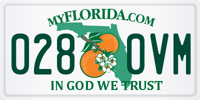 FL license plate 0280VM