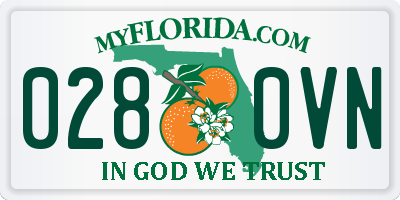 FL license plate 0280VN