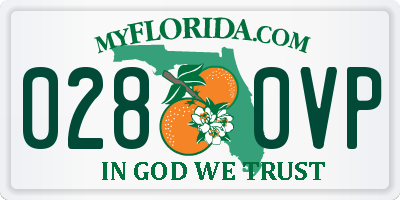 FL license plate 0280VP