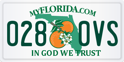FL license plate 0280VS
