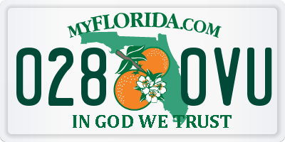 FL license plate 0280VU