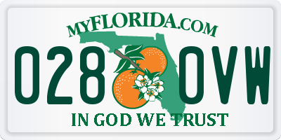 FL license plate 0280VW