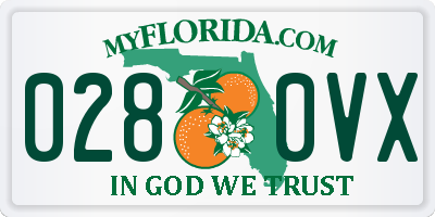 FL license plate 0280VX