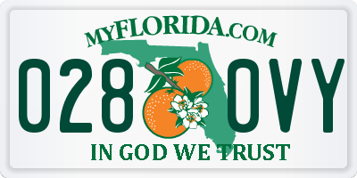FL license plate 0280VY