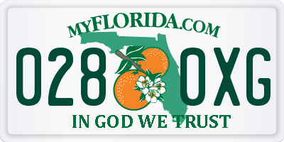 FL license plate 0280XG