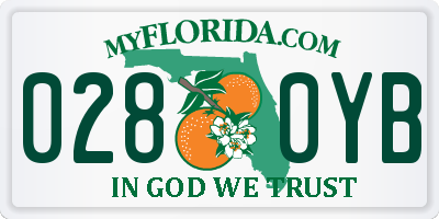 FL license plate 0280YB